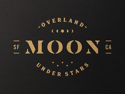 Moon branding lettering logo overlanding san francisco