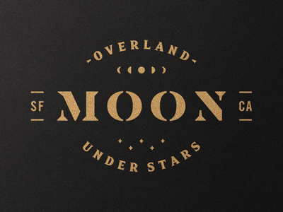 Moon branding lettering logo overlanding san francisco