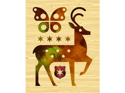 Sufjan album animal butterfly chicago deer illustration monarch music record star sufjan stevens watercolor
