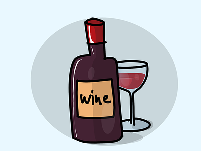 The Wine drink illustration procreate wine