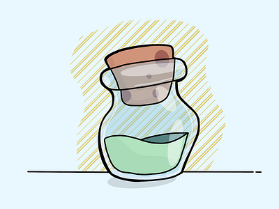Potion bottle drawing illustration potion vector