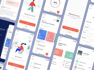 Tasky - Mobile Task management APP app app design clean design easy flat illustration illustrator simple task task management task manager ui ux