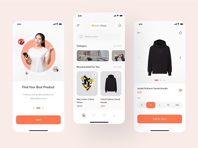 Nova - E commerence Mobile App app app design branding clean clean ui design ecommerce fashion fashion brand flat minimal shop simple store ui ux