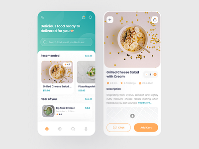 Foodie - Food Delivery App app design clean delivery design flat food food app food delivery mobile simple tracking ui ux