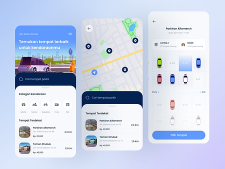 Parkhere 🚘 - Parking Mobile App by Rizal Ahmad for Talkin Studio on ...