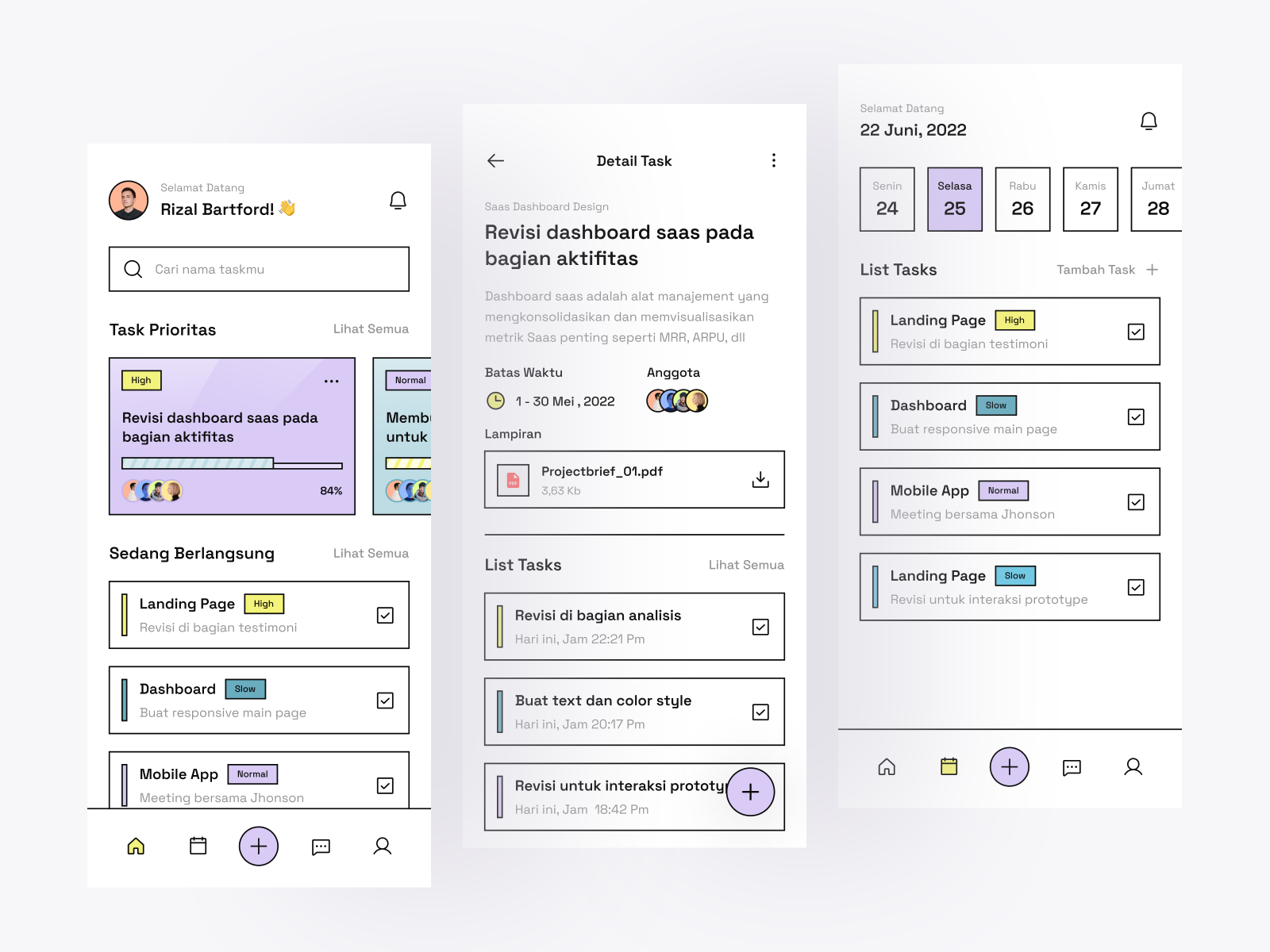 Task Management Mobile App By Rizal Ahmad ︎ On Dribbble