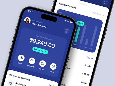 Fanacy - Finance Mobile App #Mockuped app app design banking banking app clean design finance finance app management money savings simple ui ux wallet app