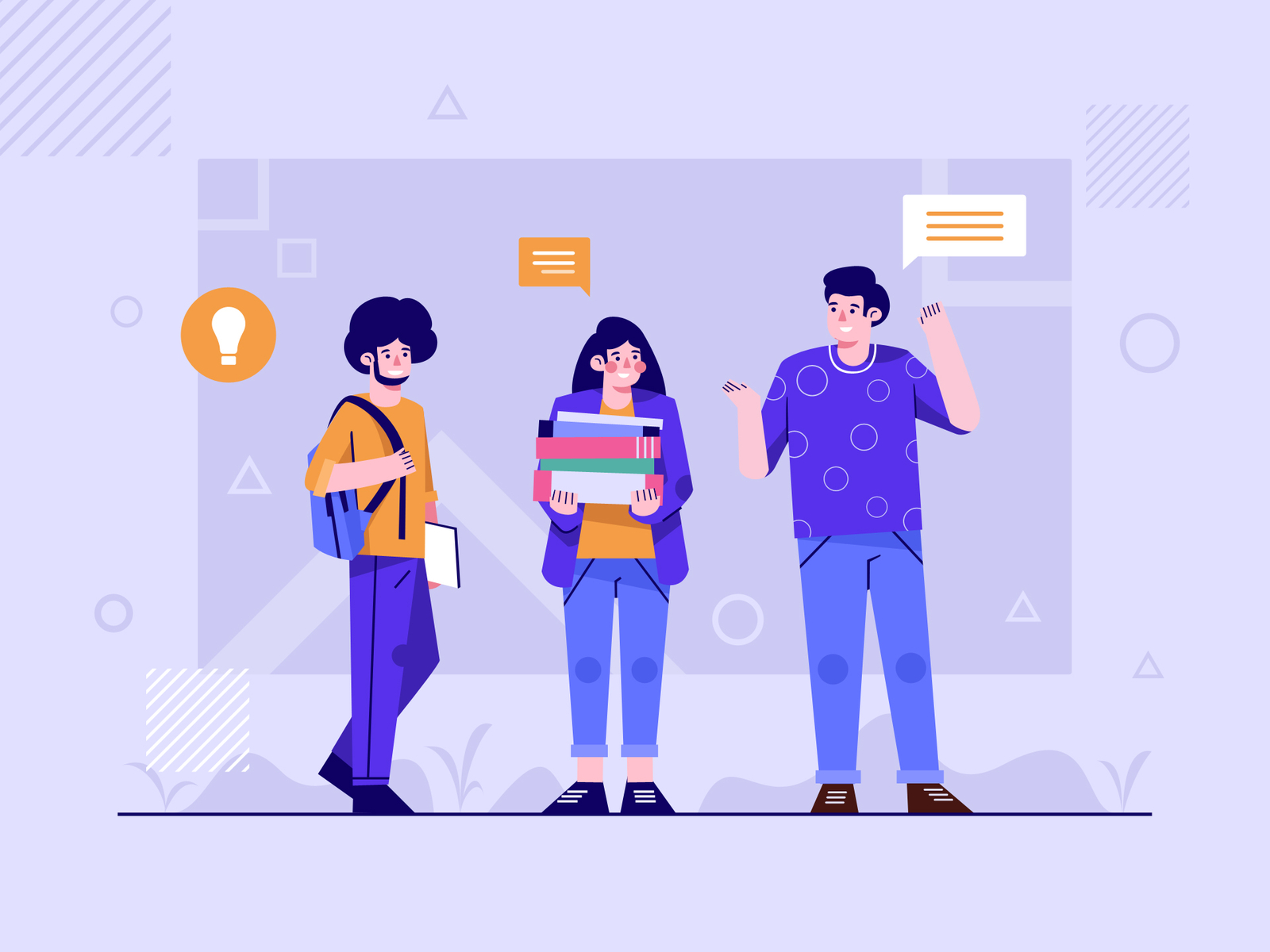 College Student Illustration by Snowmooon on Dribbble