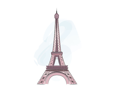 Eiffel Tower in hand drawn style, symbol of Paris. drawn eiffel eiffel tower europe france graphic icon illustration isolated landmark paris sightseeing silhouette symbol tourism tower travel vector