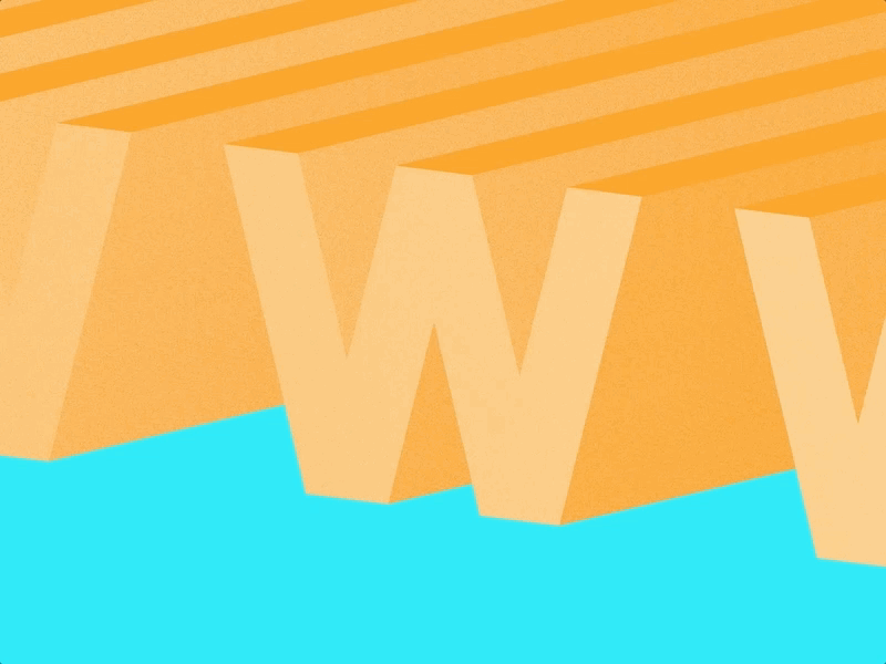 www 3d c4d c4d animated looping slice type typography w wednesday