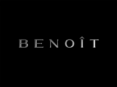 Benoit 3d branding design logo logo design luxury luxury brand luxury logo nimax silver typography