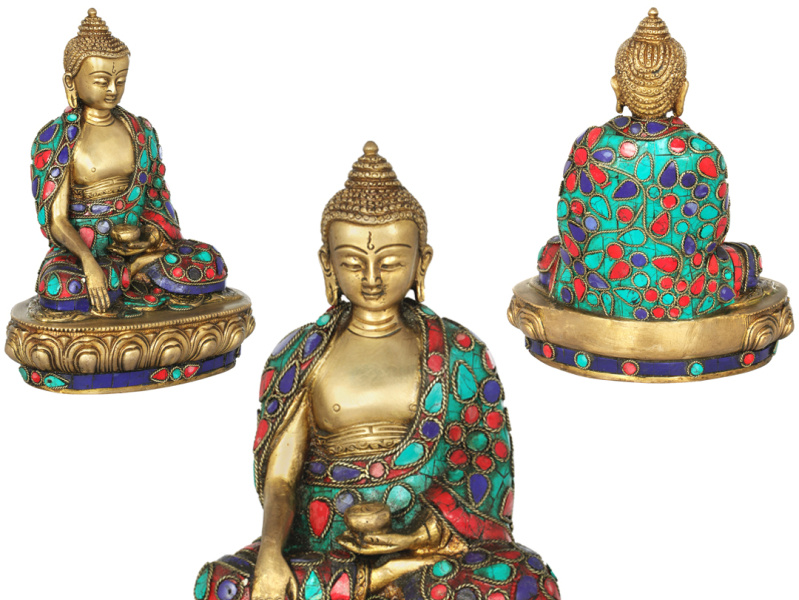Beautiful Statue With Inlay Of Lord Buddha In Bhumisparsha Mudra By Exotic India Art On Dribbble