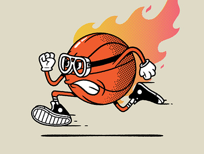 Ballin' basketball branding character design graphic design illustration logo march madness mascot mascot design