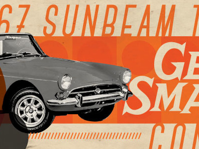 Sunbeam auto cars hand illustration sunbeam tiger type