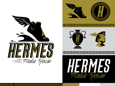 Hermes Identity branding font greek handwritten hermes identity illustration pattern script shield