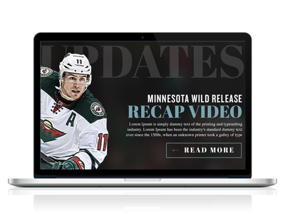 Web Mockup minnesota nhl sports ui ux web wild