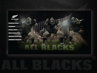 All Blacks all blacks new rugby sports ui ux web zealand