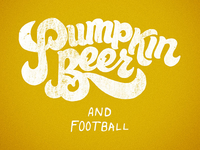 Pumpkin Beer beer football hand illustration lettering script typography