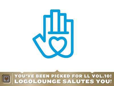 Logo Lounge Vol. 10 branding charity hand heart identity logo lounge