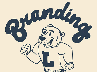 Bear mascot bear character design illustration lettering mascot retro script sports vintage