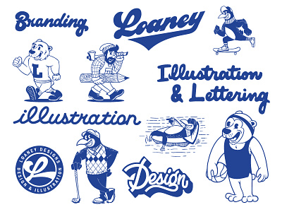 Animation tidbits animation bear bunyan design illustration lettering loon paul sports