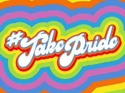 Pride Week 70s animation color lettering pride rainbow vibrant