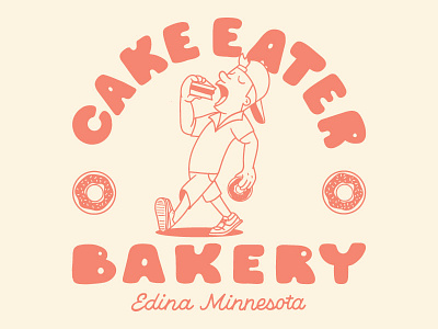 Cake Eater bakery cake ducks illustration lettering mighty minnesota