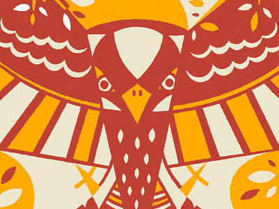 Hawk bird geometric illustration skateboard skateboarddesign texture