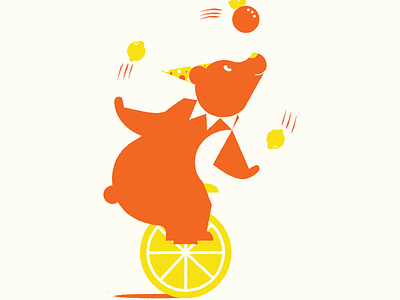 Citrus Circus bear character design circus citrus illustration juggle