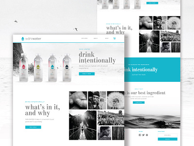 Water homepage digital ui ux water web design