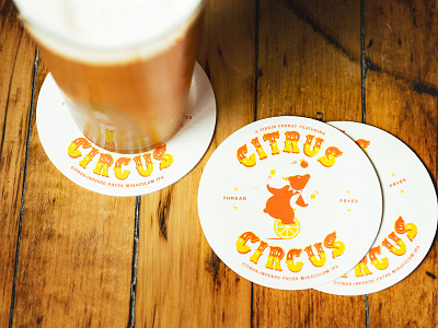 Citrus Circus bear beer brewery circus illustration lettering minneapolis type