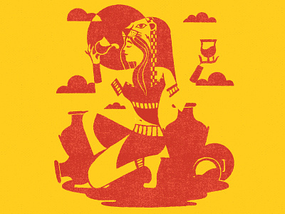 Sekhmet Cropped beer egyptian goddess illustration mythology texture