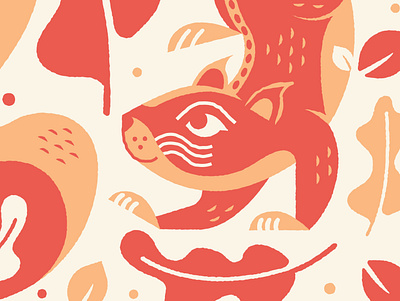 Posters for Parks 2019 Sneak peek fall illustration illustrator leaf pattern squirrel texture