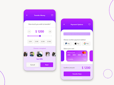 Money Transfer Mobile App UI