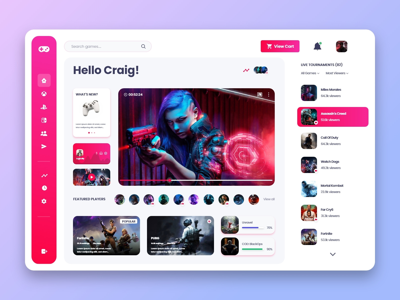 Live Game Streaming Platform by Kannan C B on Dribbble