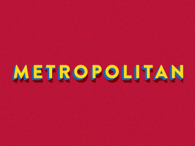 Metropolitan logo metro retro vector