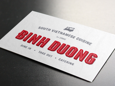 Binh Duong Logo business card logo menu redesign restaurant typeface vietnamese