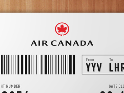 Air Canada Ticket Redesign