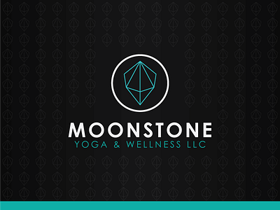 Moonstone branding logo moonstone pattern stone wellness yoga