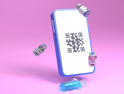 Did you get vaccinated? 3d app blender covid illustration vaccnation web