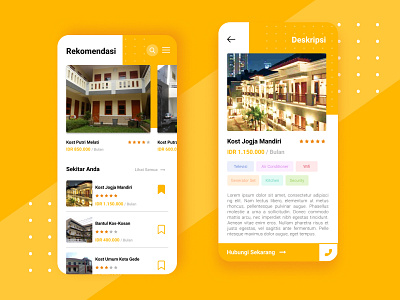 Kos-Kosan App Jogja app mobile ui