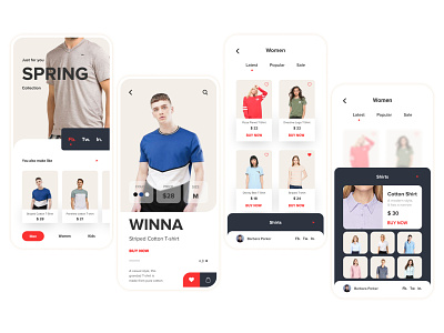Clothing App appdesign figma mobile app mobile ui productdesign uidesign uiuxdesign