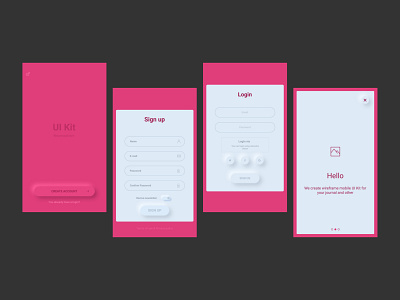 Neumorphism Login app appdesign colors download figma freebie login mobile app mobile ui