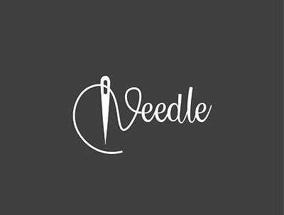 Needle Logo branding design illustration illustrator logo minimal typography vector