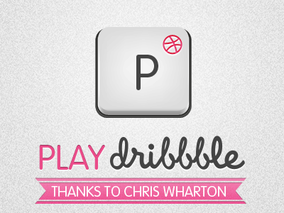 Play Dribbble button dribbble key play thanks welcome