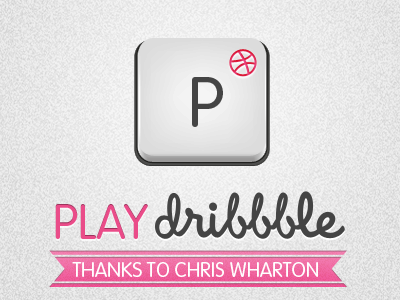 Play Dribbble thanks play dribbble welcome key button