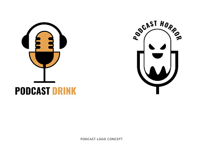 Podcast Logo Concept drink ghost logo logoconcept podcast symbol