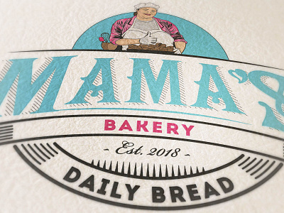 mama bakery artwork bakery beautiful branding bread cake design happy mothers day health illustration illustrator mama vector