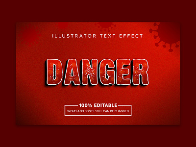 Danger text effect 3d abc abstract alphabet background design effect electric font glow graphic illustration letter light modern sign symbol text typography vector