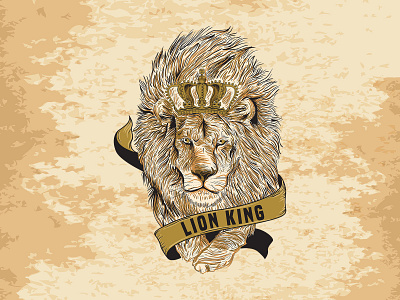 Lion KIng Vector Template animal animals brut build business business logo cat creative crest design emblem finance fitness gym king letter lion lion head lion logo lord